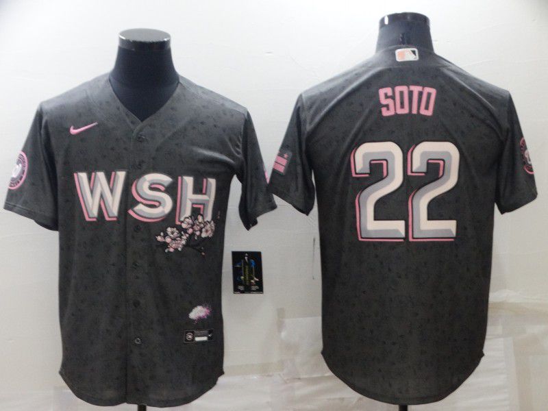 Men Washington Nationals #22 Soto Grey City Edition Game Nike 2022 MLB Jersey->women mlb jersey->Women Jersey